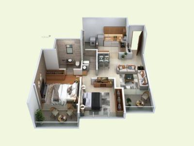 1121 sq ft 2 BHK 2T East facing Apartment for sale at Rs 96.00 lacs in Goldfinger Tamara Uprise 10th floor in Rahatani, Pune