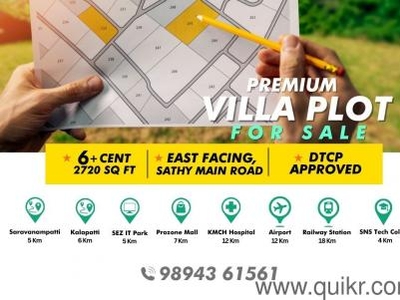 2720 Sq. ft Plot for Sale in Kovilpalayam, Coimbatore