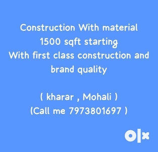 construction with material 1500 sqft good quality