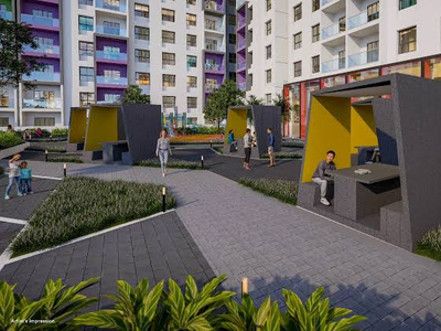 970 sq ft 2 BHK 2T East facing Apartment for sale at Rs 60.00 lacs in Kohinoor Famville in Maan, Pune
