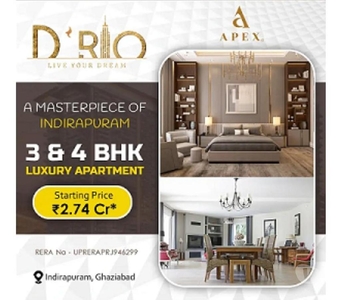 Luxuries 3 BHK Apartments by Apex Drio in Ghaziabad