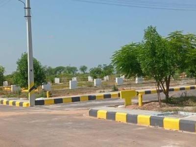 1800 sq ft East facing Plot for sale at Rs 27.00 lacs in Hmda plots for sale at Pharmacity Srisailam highway Hyderabad in Meerkhanpet, Hyderabad