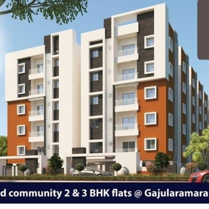 930 sq ft 2 BHK 2T East facing Apartment for sale at Rs 46.00 lacs in Adasada Elite Homes 2th floor in Gajulramaram Kukatpally, Hyderabad