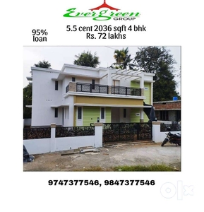 ANGAMALY, KARUKUTTY NEAR ADLUX CONVENTION CENTER 2036 SQFT 4 BHK HOUS