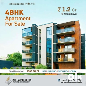 4 Bhk semi furnished Apartment for Sale at Nadakkavu