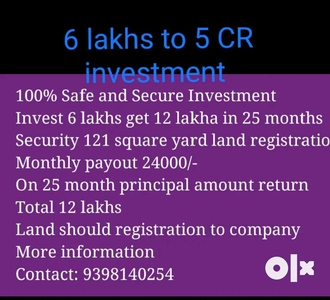 Invest 6 lakhs get 12 lakhs in 25 months @ Hyderabad