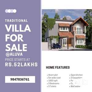 Villa for sale at aluva thattampady