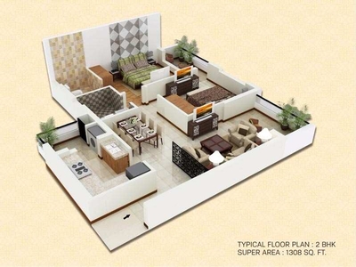 2 BHK Apartment 1308 Sq.ft. for Sale in Sector 116 Chandigarh