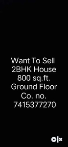 2bhk 800sq, ground floor for sell in Sindhi colony