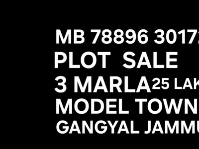 3 marla Residential plot sale gangyal Jammu