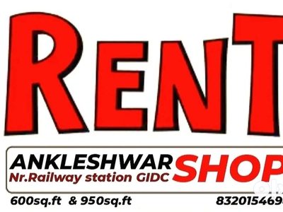 Shop on rent 600sq.ft & 950sq.ft Ankleshwar