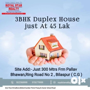 New under construction 3bhk duplex house for.