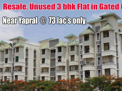 Resale 3 bhk, 1.765 sft built-up area, unused for 73 lakhs only