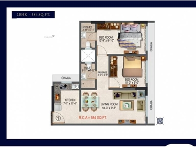 607 sq ft 2 BHK 2T Apartment for sale at Rs 1.19 crore in Poddar Harmony in Kurla, Mumbai