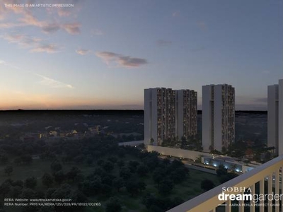 1009 sq ft 2 BHK 2T East facing Apartment for sale at Rs 95.00 lacs in Sobha Dream Gardens 10th floor in Thanisandra, Bangalore