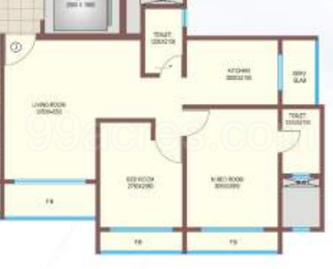 660 sq ft 2 BHK 2T Apartment for sale at Rs 1.29 crore in Srishti Oasis in Bhandup West, Mumbai