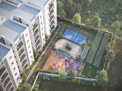 1200 sq ft 2 BHK 2T East facing Apartment for sale at Rs 70.80 lacs in Fortune Green Sapphire in Tellapur, Hyderabad