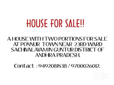 G+1 4BHK House with 2 Car Parking.