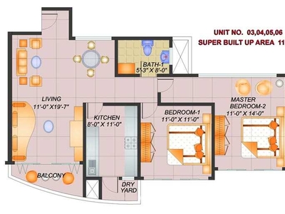 2 BHK Apartment 1185 Sq.ft. for Sale in