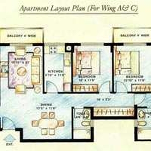 4 BHK Apartment 1745 Sq.ft. for Sale in