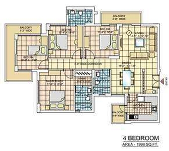 4 BHK Apartment 1948 Sq.ft. for Sale in