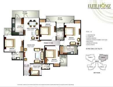 4 BHK Apartment 2217 Sq.ft. for Sale in