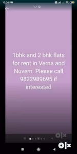 1/2/3 bhk apartment for rent Rs 10,000