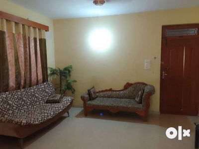 1BHK semi-furnished flat with 1AC for rent in Ambaji Fatorda