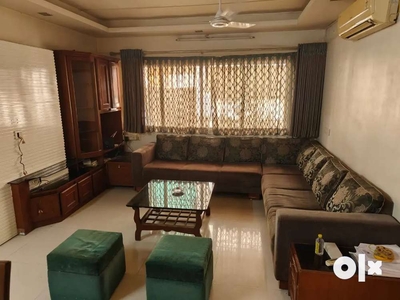 3bhk furnished flat for rent Gurukul 28000 near shubhash chowk