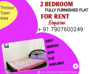 DAILY MONTHLY RENT FULLY FURNISHED AC FLAT AVAILABLE FOR RENT.
