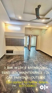 FANCY 3 BHK FOR RENT 22K