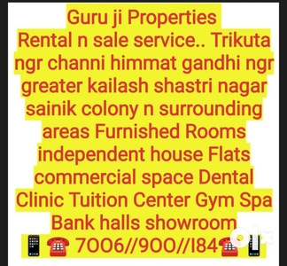 Rental service provider in Trikuta Nagar channi surrounding posh areas