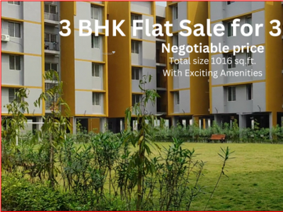 1016 sq ft 3 BHK 2T SouthWest facing Apartment for sale at Rs 30.00 lacs in Magnolia Nakshatra Phase 3 2th floor in Barasat, Kolkata