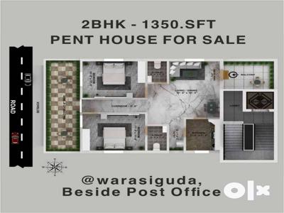 Penthouse 2BHK For SALE! Ready to Move @warasiguda, Beside Post Office