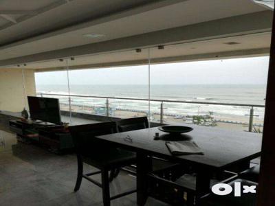 [3 BHK + 1 Study] flat at RK Beach road. Beach view from every room.