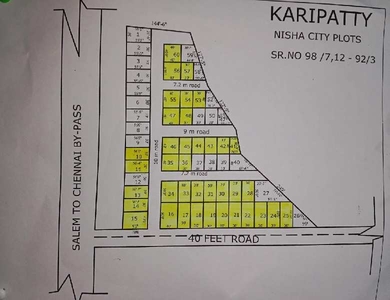 Residential Plot 1120 Sq.ft. for Sale in Karipatti, Salem