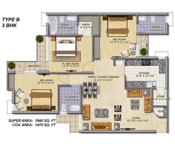 Apartment 1840 Sq.ft. for Sale in