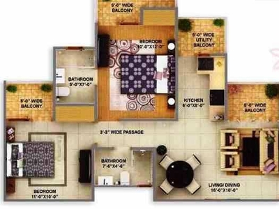 2 BHK Apartment 951 Sq.ft. for Sale in