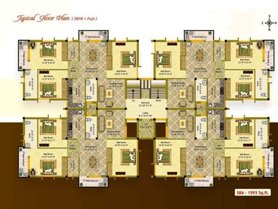 3 BHK Apartment 1593 Sq.ft. for Sale in