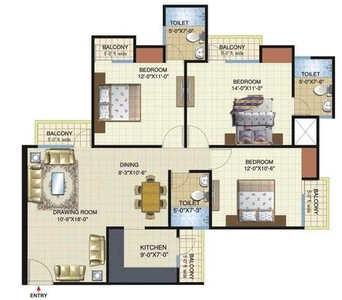 3 BHK Residential Apartment 1530 Sq.ft. for Sale in Techzone 4, Greater Noida