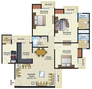 3 BHK Residential Apartment 1715 Sq.ft. for Sale in Techzone 4, Greater Noida