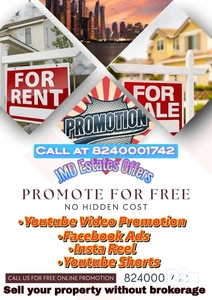 Promote your property for sale, rent free of cost and no brokerage