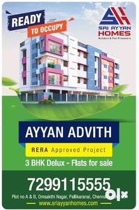 3 Bhk deluxe Flat For Sale