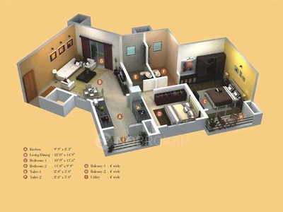 2 BHK Flat In Kumar Princetown Apartment for Rent In 3g69+8rc, Shettihalli Main Rd, Shetty Halli, Jalahalli West, Bengaluru, Karnataka 560015, India