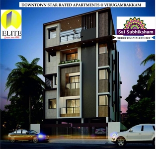 1268 sq ft 3 BHK 3T North facing Apartment for sale at Rs 13.95 crore in Elite Sai Subhiksham 2th floor in Virugambakkam, Chennai