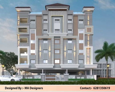1755 sq ft 3 BHK 3T North facing Apartment for sale at Rs 75.00 lacs in concept one nest 2th floor in Sun City, Hyderabad