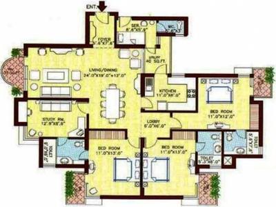 1860 sq ft 3 BHK 3T Apartment for rent in Vipul Greens at Sector 48, Gurgaon by Agent Gaba Properties