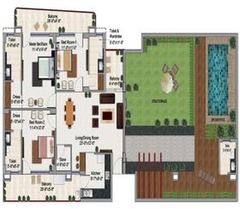 3 BHK Pent House For Sale in Maya Green Saksham