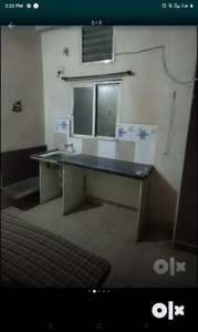 Single room with attached b.ed , kitchen , almirah