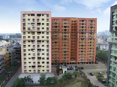 1405 sq ft 3 BHK 2T SouthEast facing Apartment for sale at Rs 75.00 lacs in NBCC Vibgyor Towers 2th floor in New Town, Kolkata